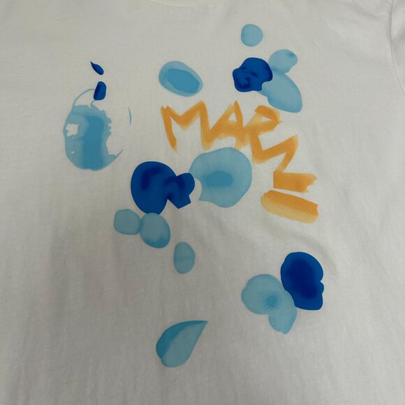 Marni Logo Print Cotton T Shirt - Picture 2 of 5